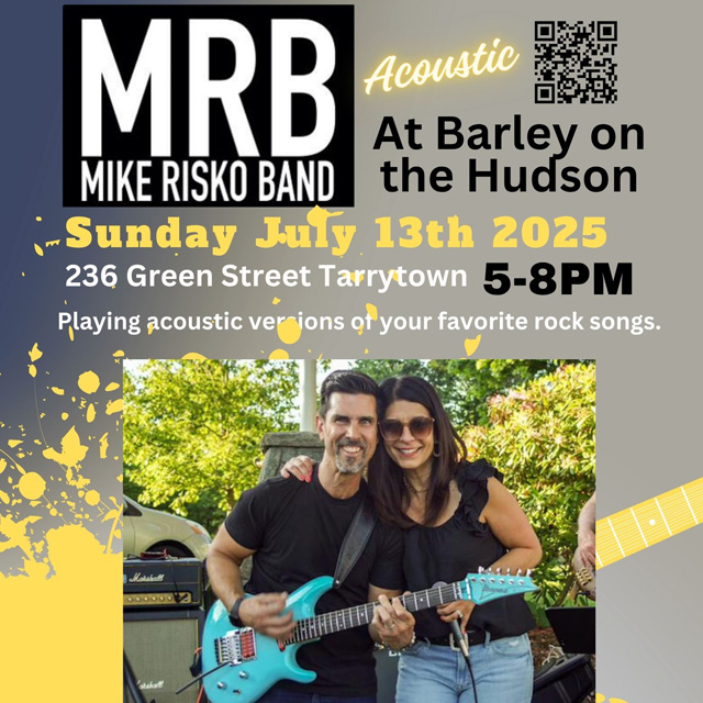 Mike Risko Band's Acoustic Duo at the Barley on the Hudson. July 13th, 2025.