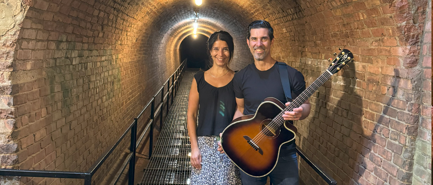 Mike and Miriam in The Ossining Weir chamber