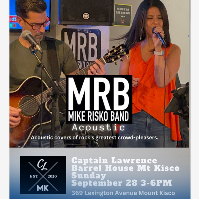Mike Risko Band Acoustic Live at Captain Lawrence Barrel House on September 28 at 3pm