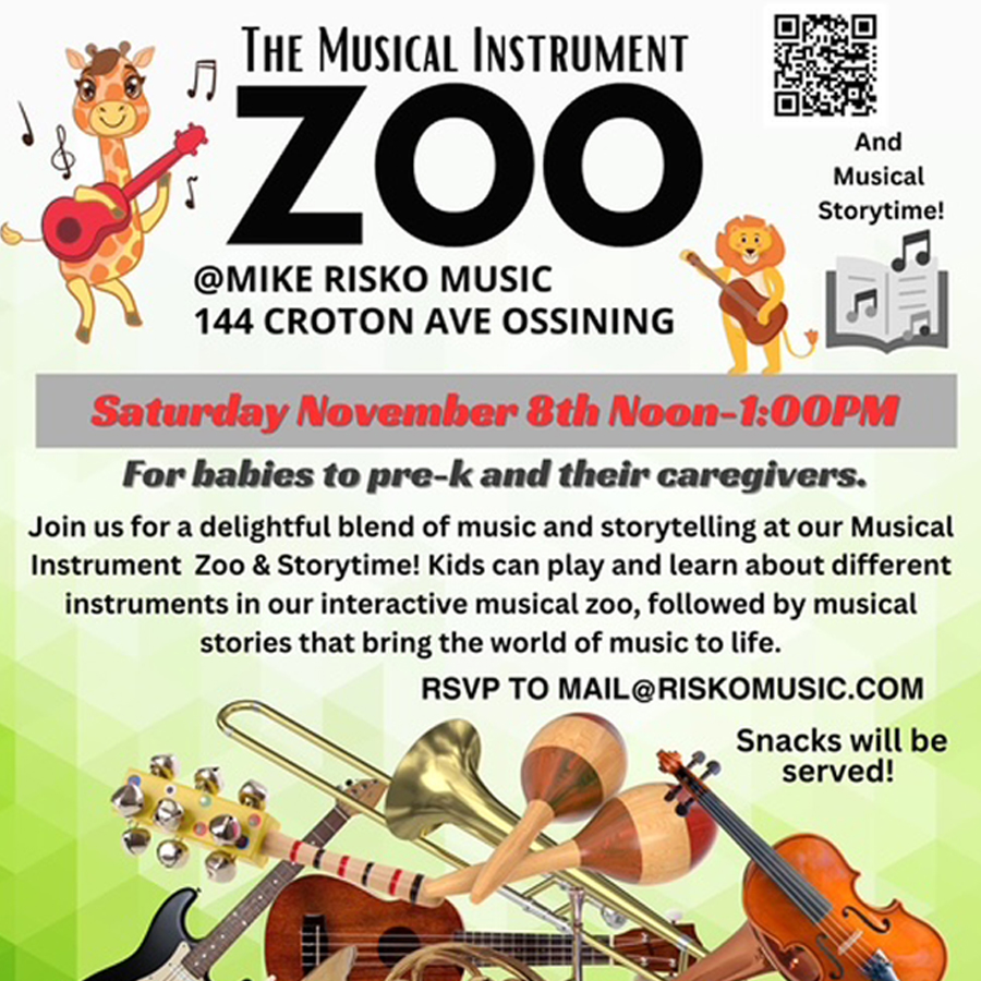 Saturday, November 8th from 12pm to 1pm. For babies to Pre-K and their caregivers.